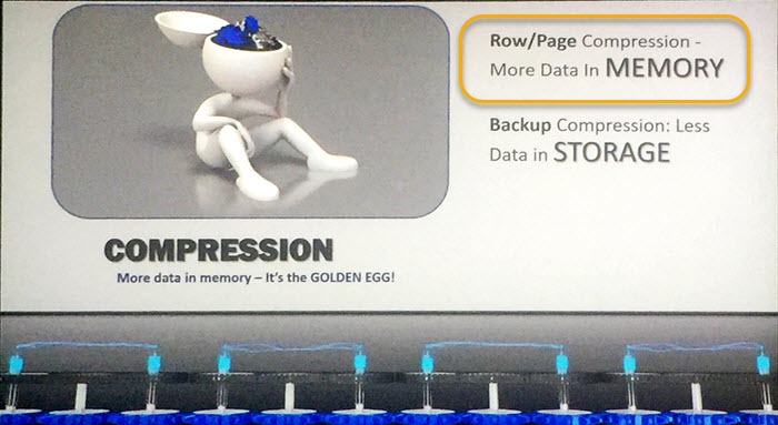 Row/Page compression - More Data in MEMORY