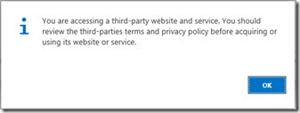 You are accessing a thrid-party website and service