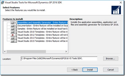 Visual Studio Tools for Microsoft Dynamics GP SDK installer