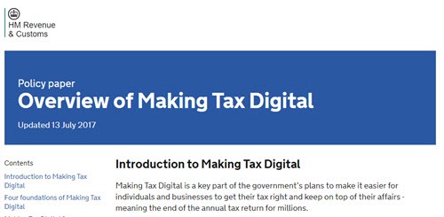 HMRC Overview of Making Tax Digital