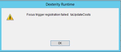 Focus trigger registration failed: taUpdateCosts