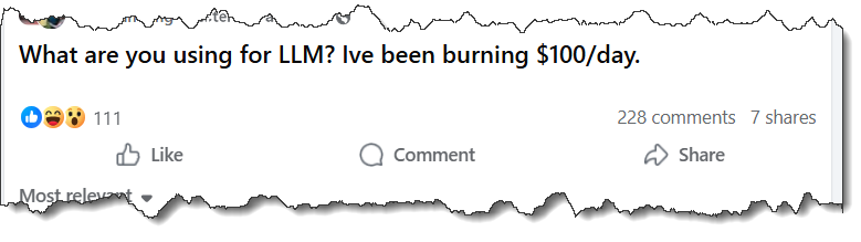 What are you using for LLM? Ive been burning $100 a day