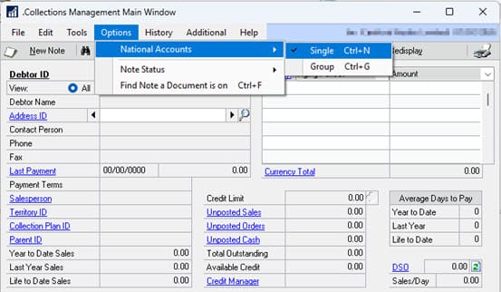 Dynamics GP Collections Management Options