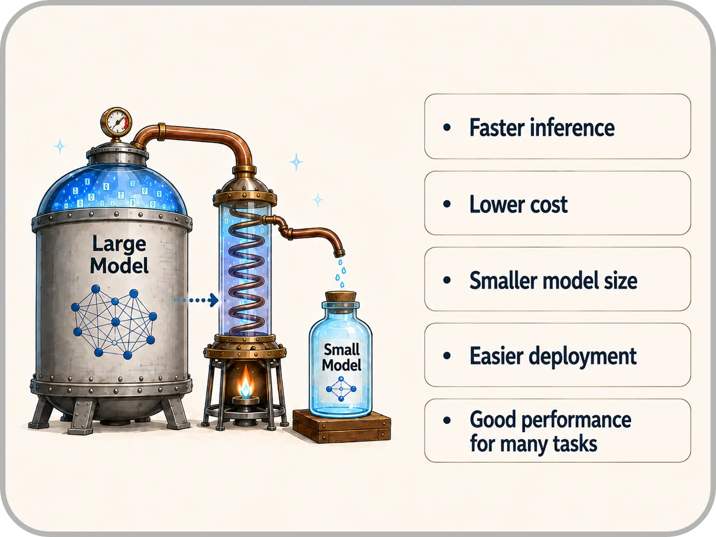 Distilling LLM Benefits