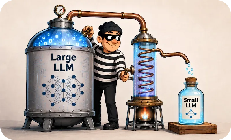 Distilling a rival model