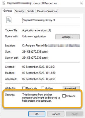 This file came from another computer and might be blocked to help protect this computer