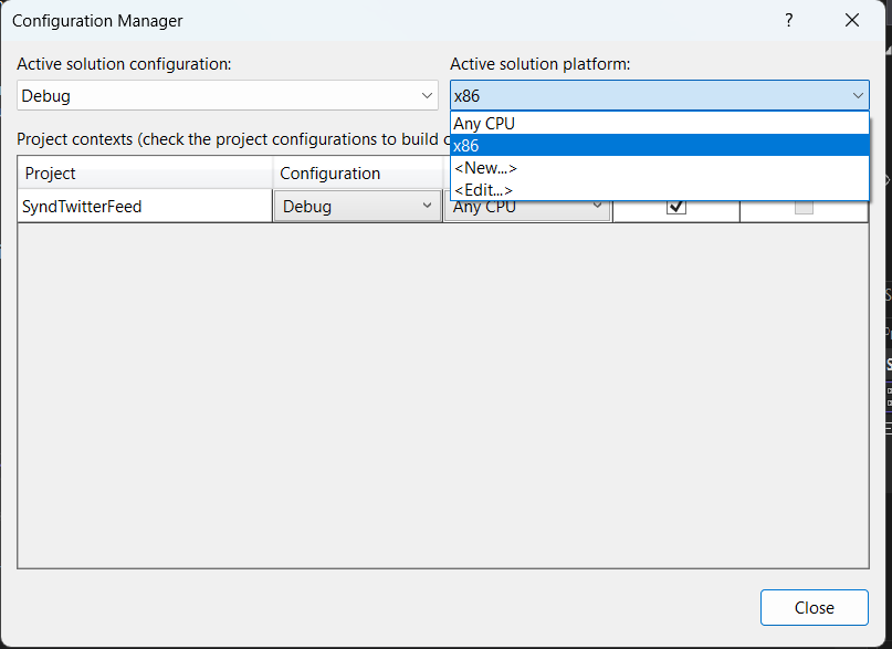 Two build configurations