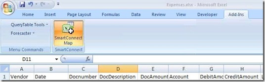 Smart connect button in excel