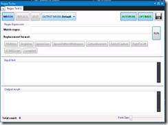 Regex Tester window