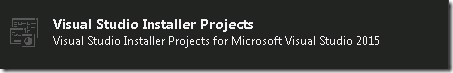 Visual  Studio installer projects