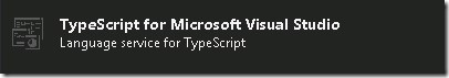 Typescript for Microsoft Visual Studio