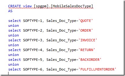 View for resolving soptypes in Dynamics GP