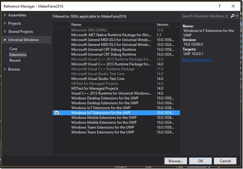 Windows IoT Extensions for the UWP
