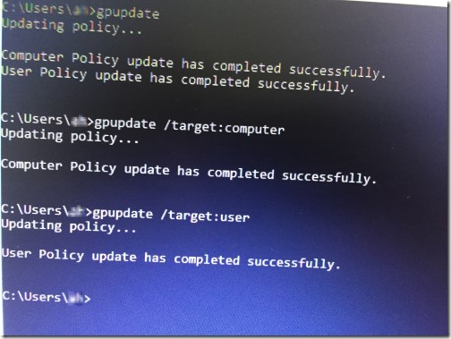 Group policy update running