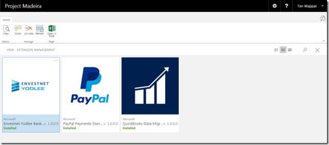 Plug in window showing paypal, quickbooks data migration