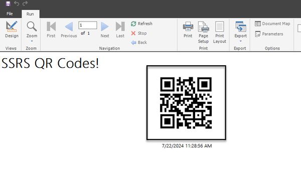 Add QR code to Reporting Services(SSRS) report for free without using the Global Assembly Cache (GAC)