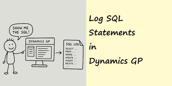 Log SQL statements in Dynamics GP